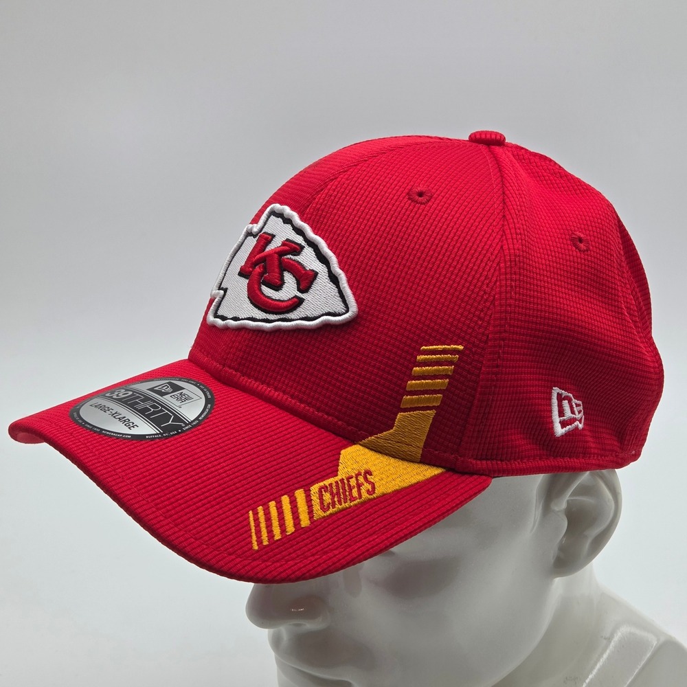 New Era NWT Mens Large/ XL 39THIRTY Kansas City Chiefs Hat Red Classic